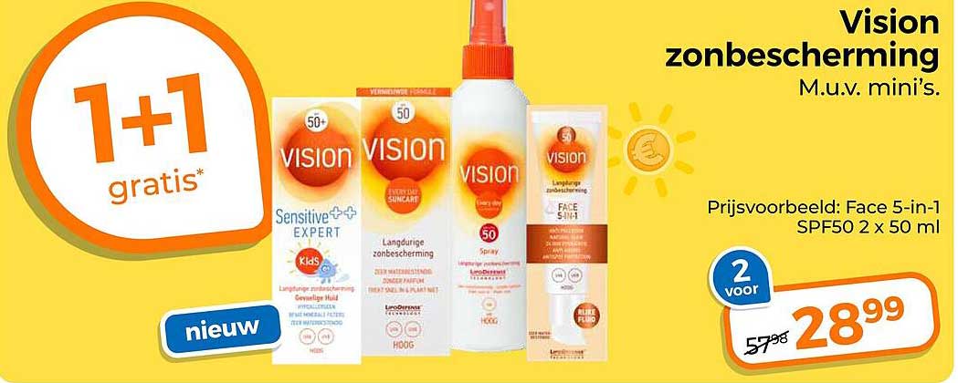 Vision zonbescherming 1+1 gratis