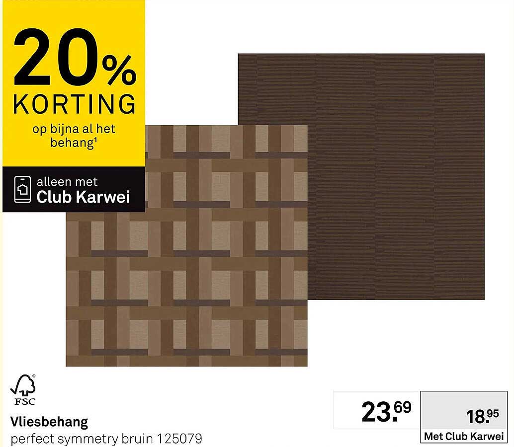 Vliesbehang perfect symmetry bruin 125079 20% korting op bijna al het behang!