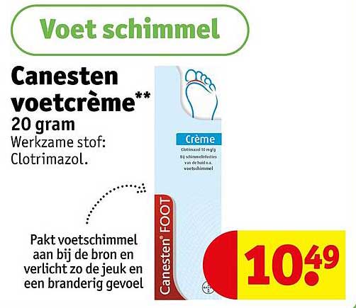 Voetschimmel Canesten voetcrème** 20 gram