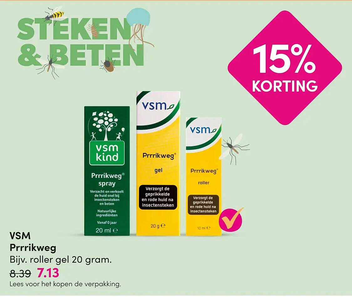 VSM Prrrikweg Bijv. roller gel 20 gram 15% korting