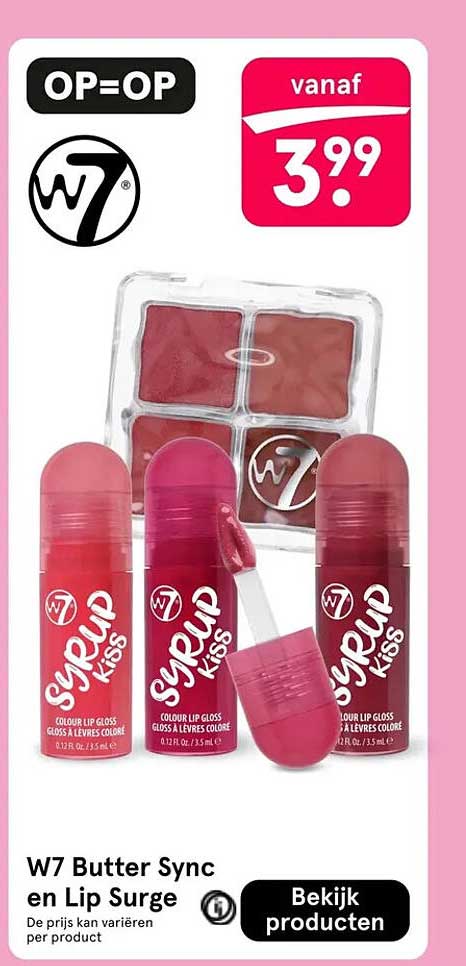 W7 Butter Sync en Lip Surge