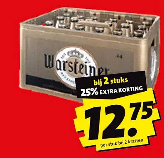 Warsteiner bij 2 stuks 25% EXTRA KORTING