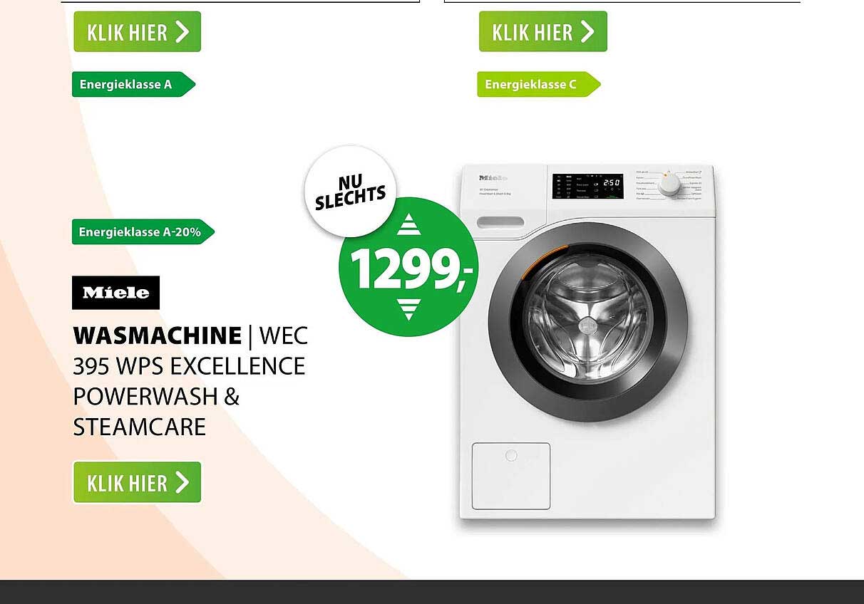 Wasmachine | WEC 395 WPS Excellence PowerWash & SteamCare