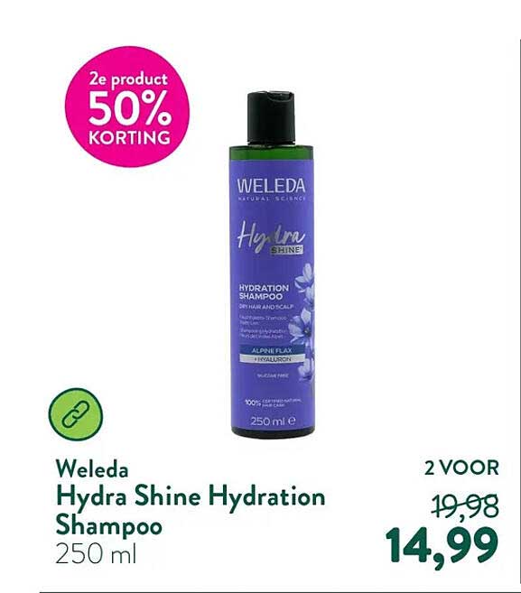 Weleda Hydra Shine Hydration Shampoo 250 ml 2e product 50% korting
