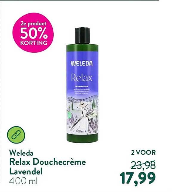 Weleda Relax Douchecrème Lavendel 400 ml 2e product 50% KORTING