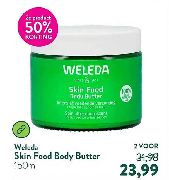 Weleda Skin Food Body Butter 150ml 2e product 50% KORTING
