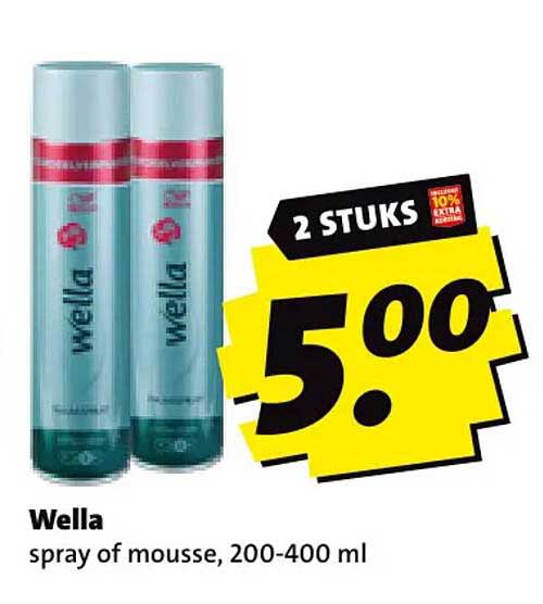 Wella spray of mousse, 200-400 ml 2 STUKS