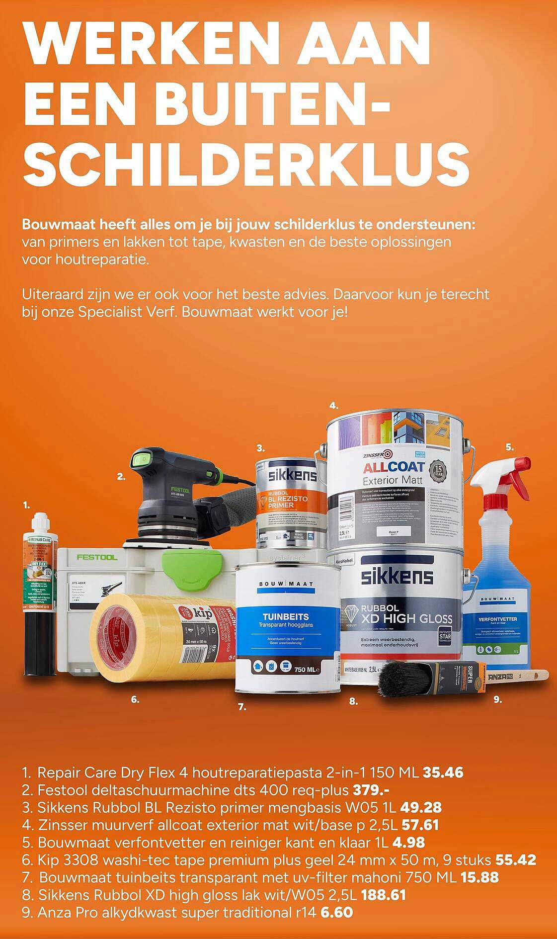 Werken aan een buiten-schildersklus