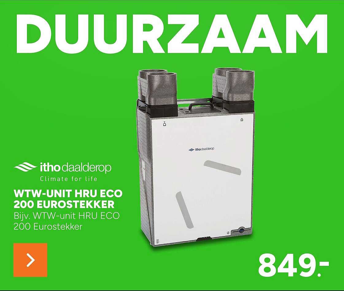 WTW-UNIT HRU ECO 200 EUROSTEKKER