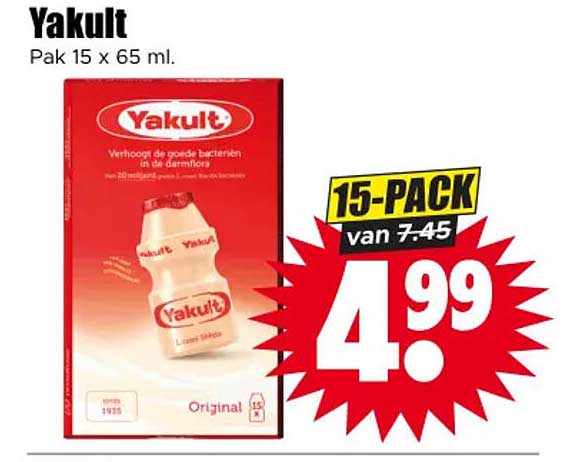 Yakult Pak 15 x 65 ml. 15-PACK