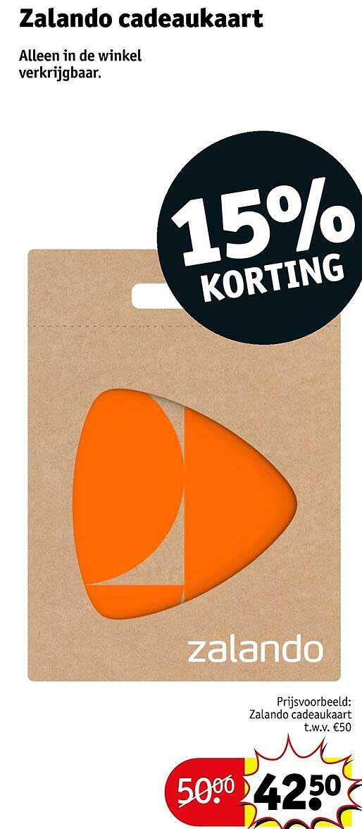 Zalando cadeaukaart 15% KORTING