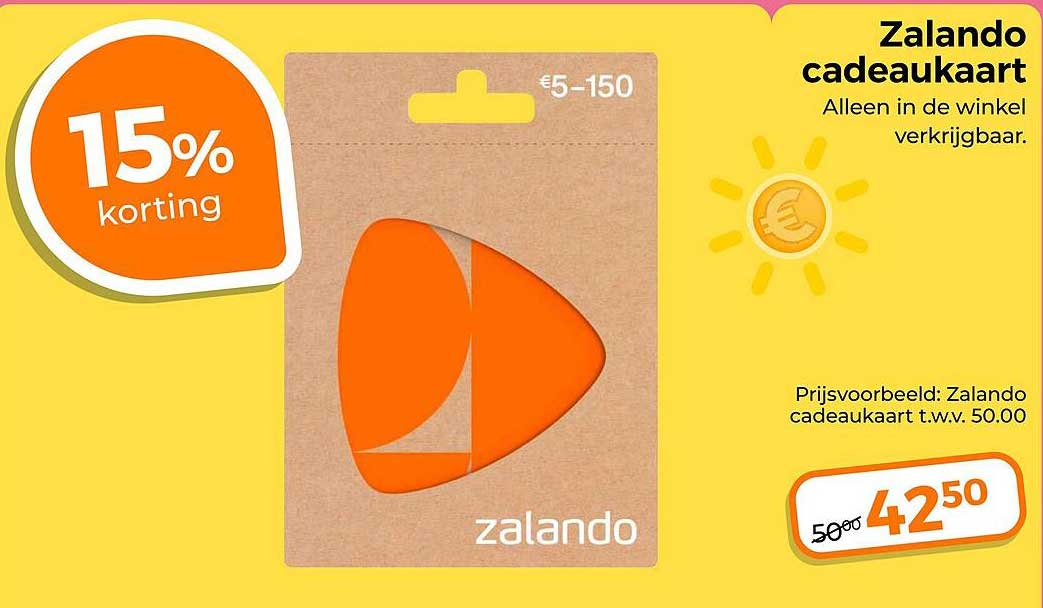 Zalando cadeaukaart 15% korting