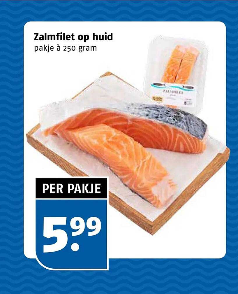 Zalmfilet op huid pakje à 250 gram