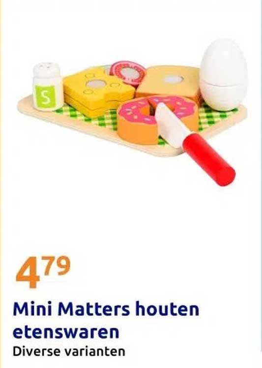 Mini Matters houten etenswaren