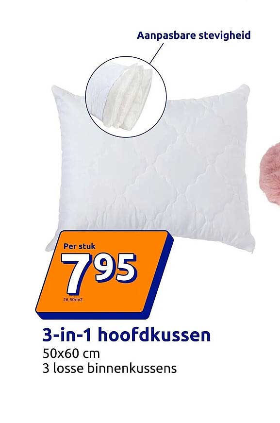 3-in-1 hoofdkussen