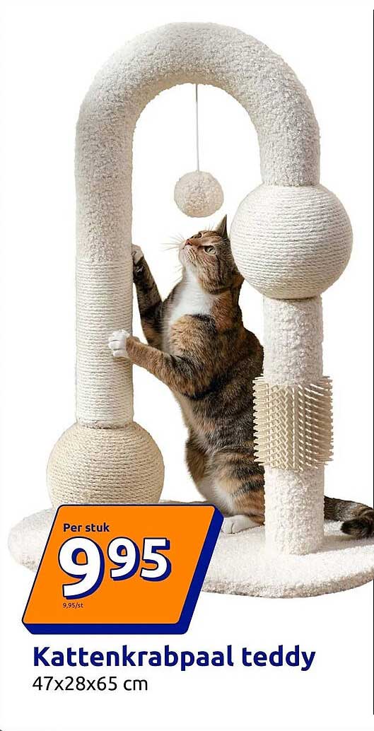 Kattenkrabpaal teddy