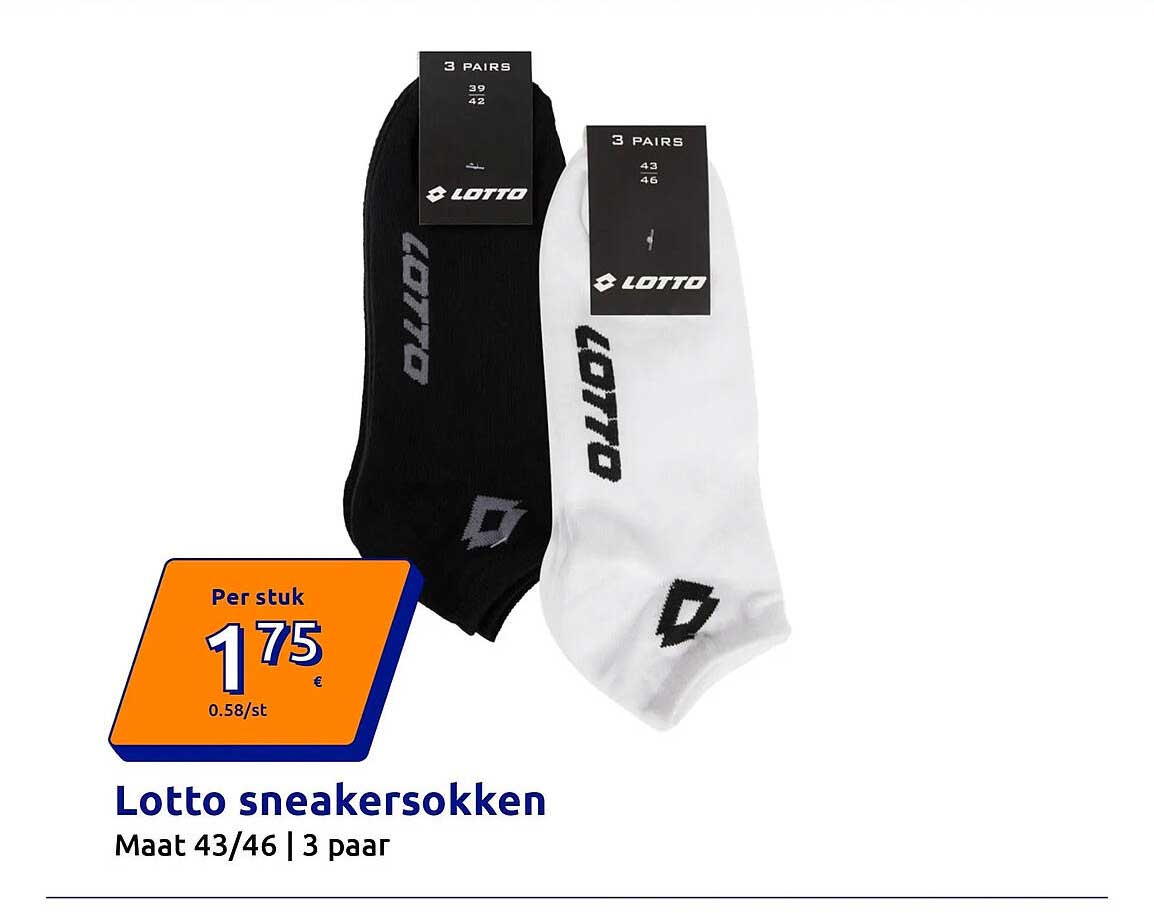 Lotto sneakersokken Maat 43/46 | 3 paar