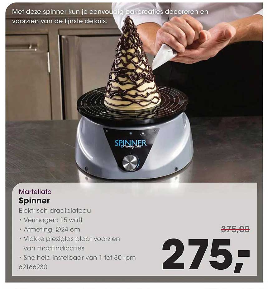 Martellato Spinner Elektrisch draaiplateau