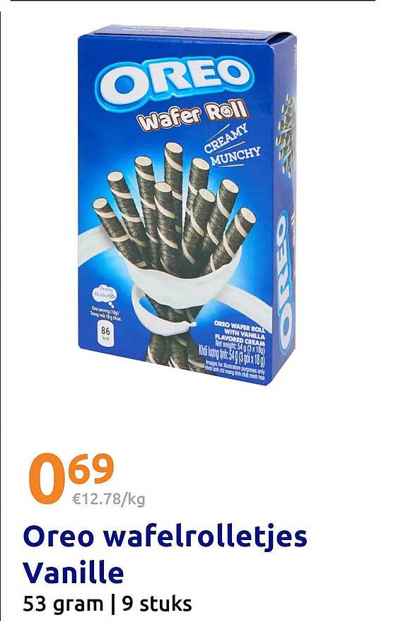 Oreo wafelrolletjes Vanille