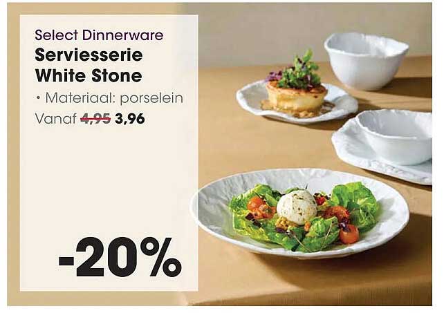 Select Dinnerware Serviesserie White Stone