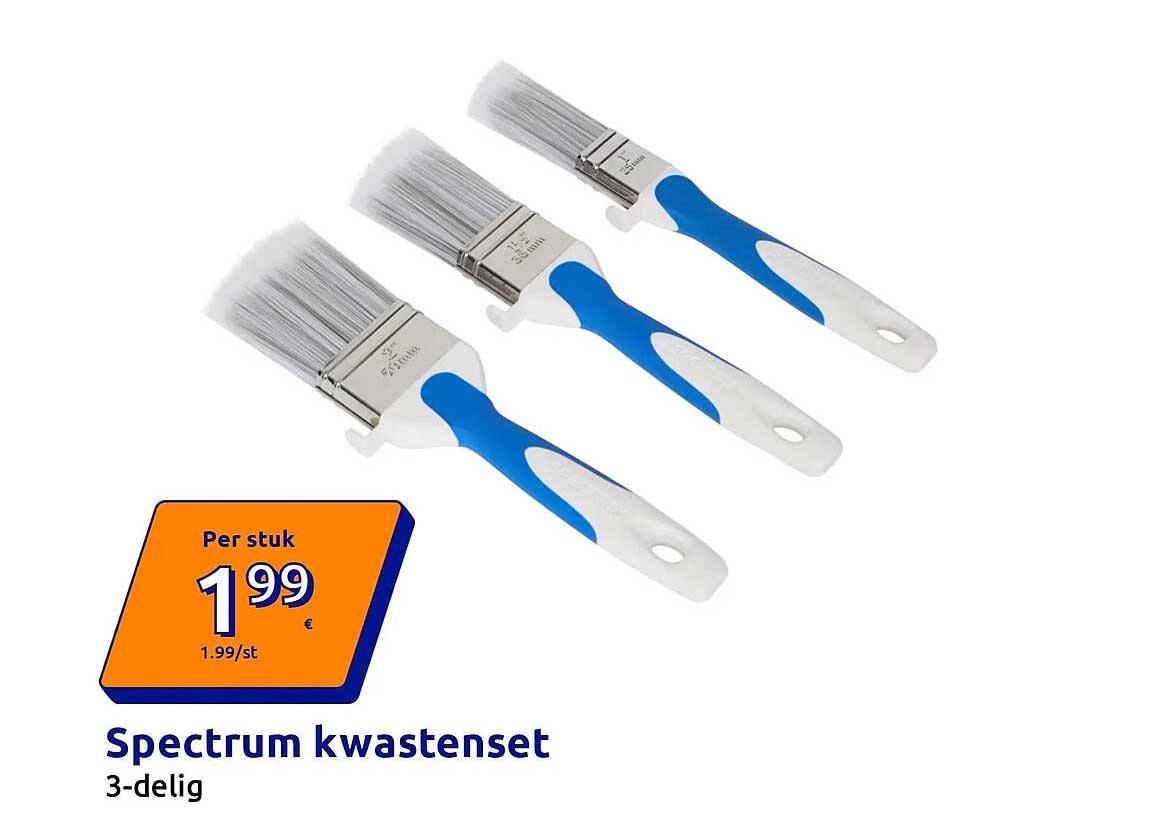 Spectrum kwastenset 3-delig