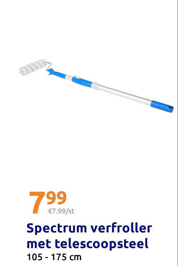 Spectrum verroller met telescoopsteel 105 - 175 cm