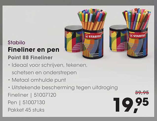 Stabilo Fineliner en pen Point 88 Fineliner