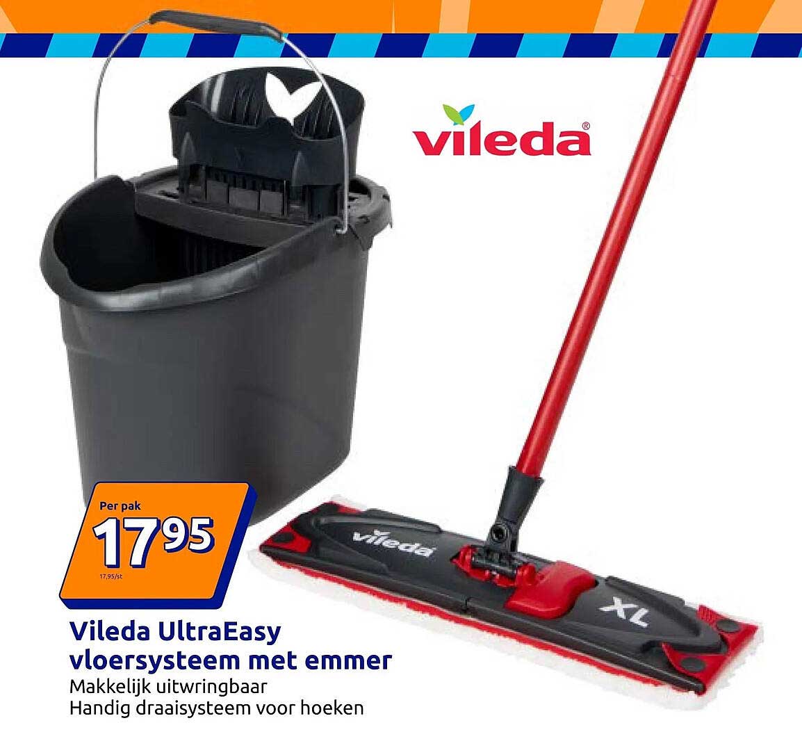 Vileda UltraEasy vloersysteem met emmer