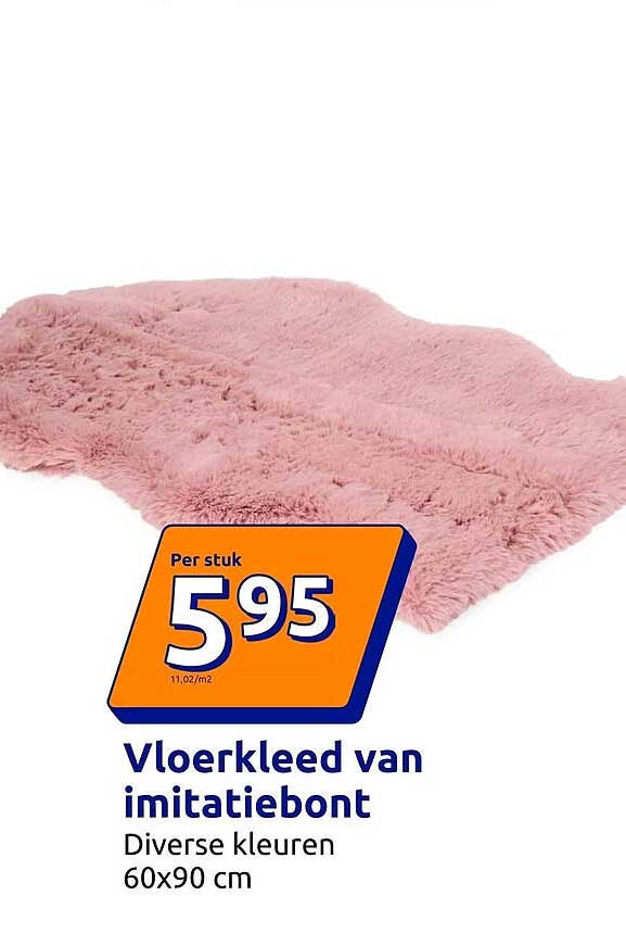 Vloerkleed van imitatiebont