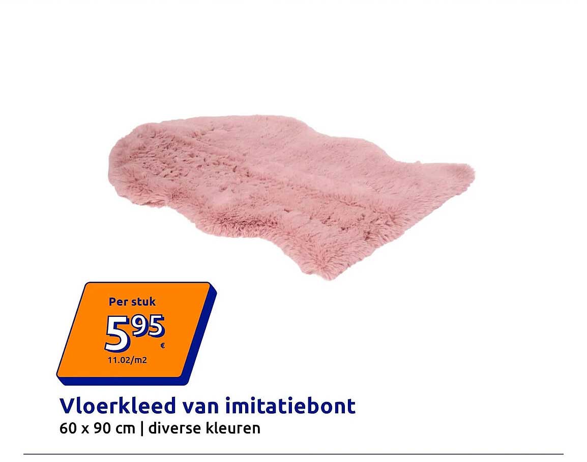 Vloerkleed van imitatiebont
