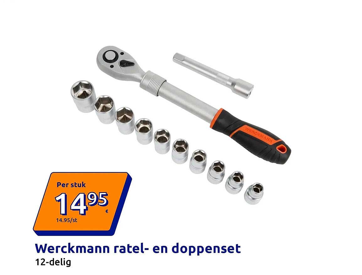 Werckmann ratel- en doppelset 12-delig