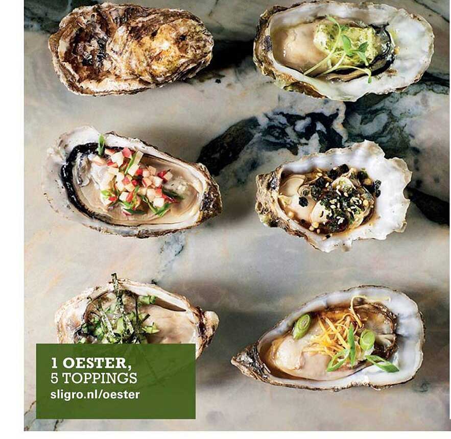 1 OESTER, 5 TOPPINGS