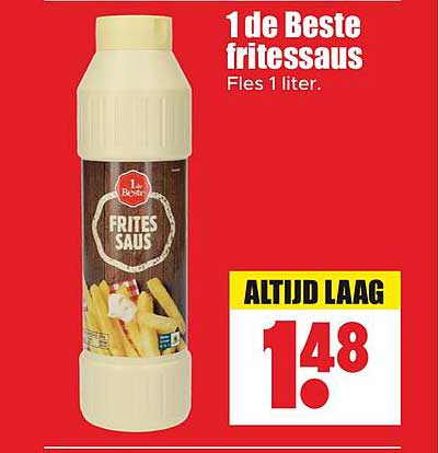 1de Beste fritessaus Fles 1 liter.