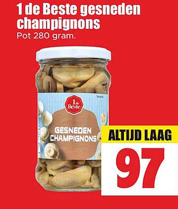 1de Beste gesneden champignons