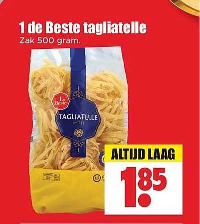 1de Beste tagliatelle Zak 500 gram.