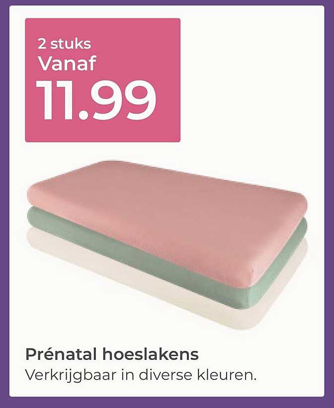 2 stuks Vanaf Prénatal hoeslakens