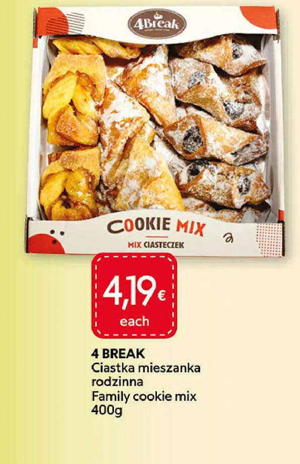 4 BREAK Ciastka mieszanka rodzinna Family cookie mix 400g