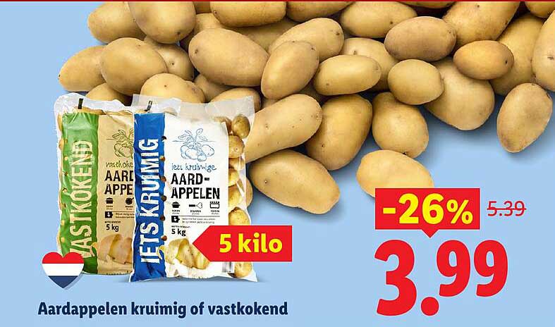 Aardappelen kruimig of vastkokend 5 kilo -26%