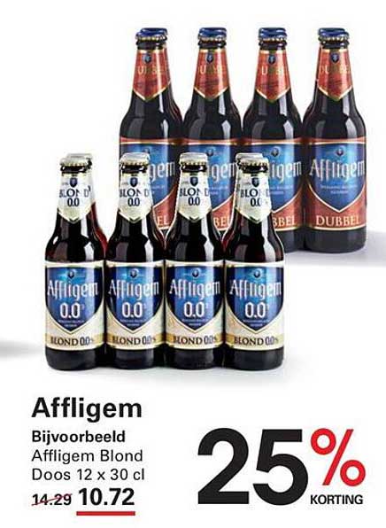 Affligem Bijvoorbeeld Affligem Blond Doos 12 x 30 cl 25% korting