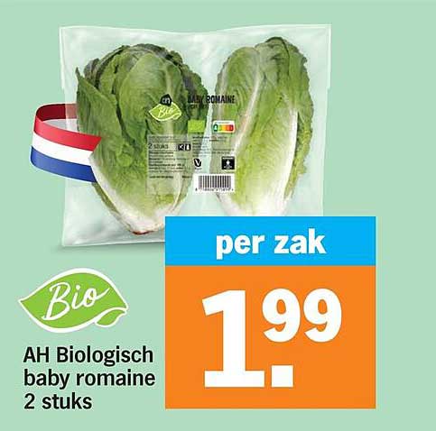 AH Biologisch baby romaine 2 stuks