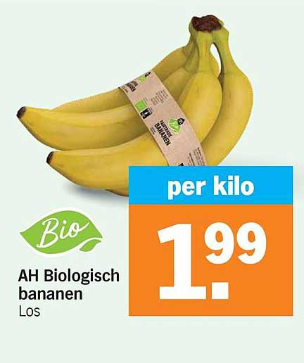 AH Biologisch bananen LOS per kilo