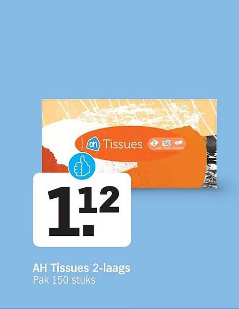 AH Tissues 2-laags Pak 150 stuks