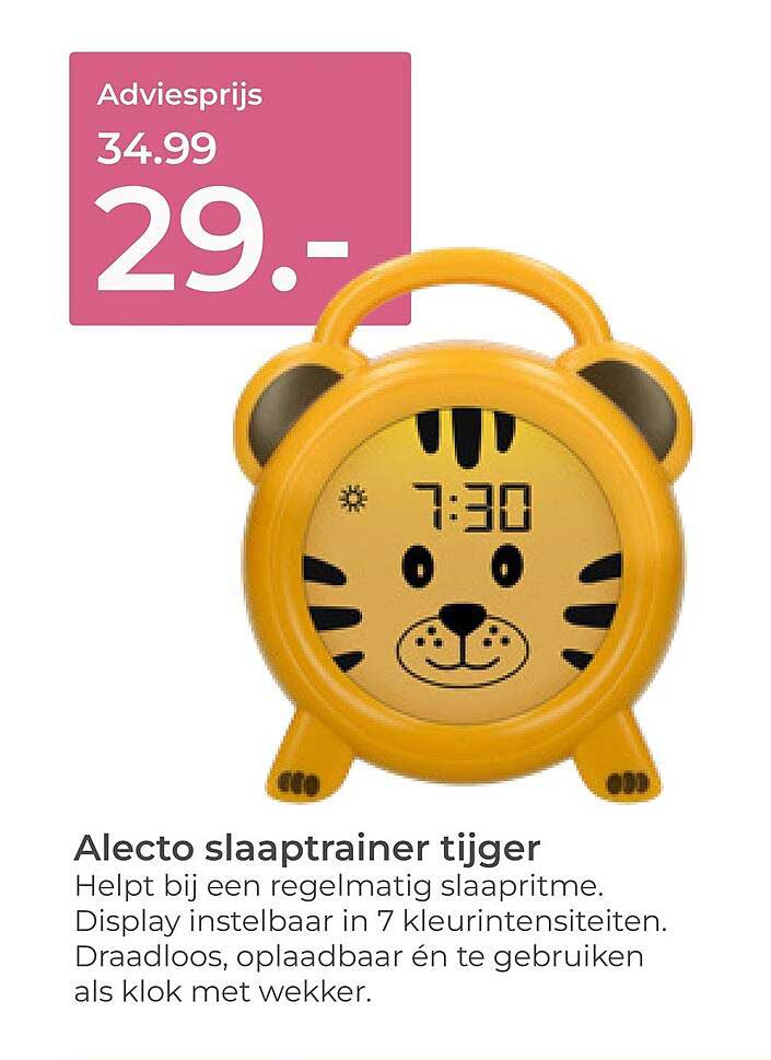 Alecto slaaptrainer tijger