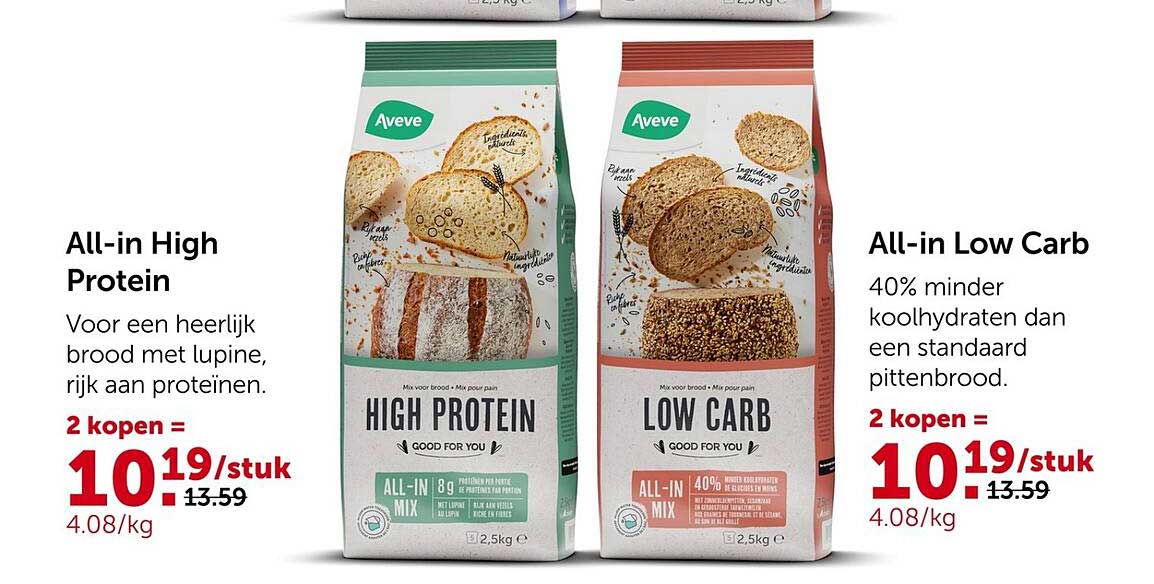 All-in High Protein 2 kopen = 10.19/stuk