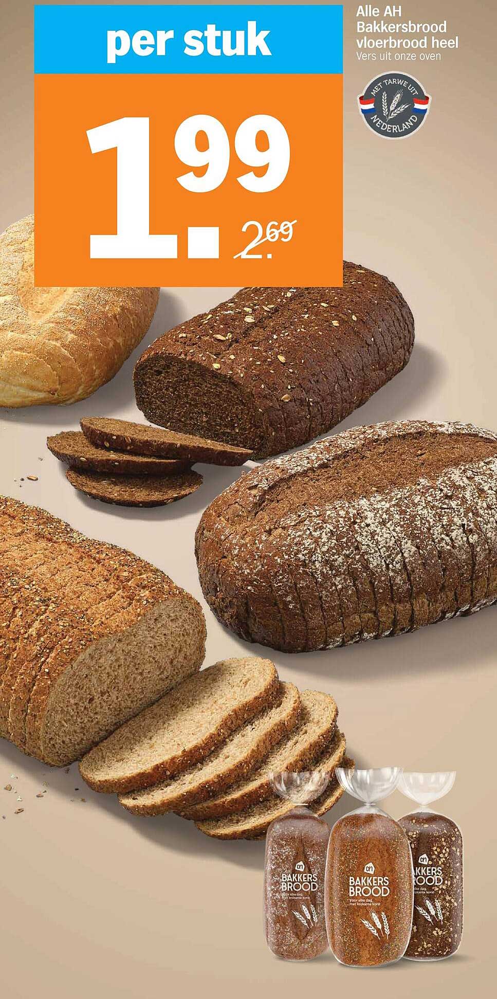 Alle AH Bakkersbrood vloerbrood heel