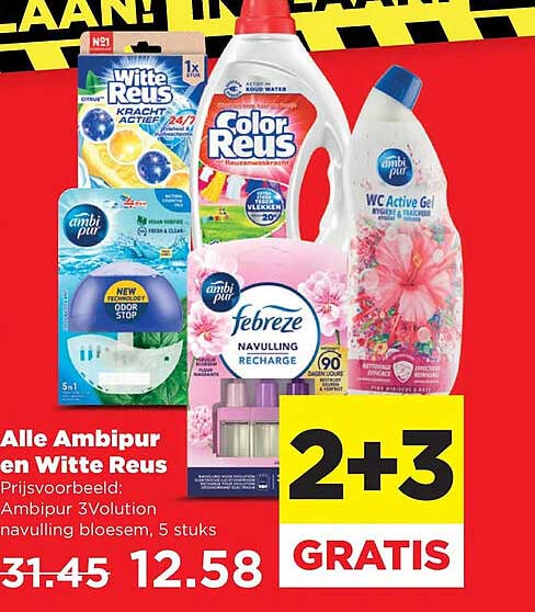 Alle Ambipur en Witte Reus 2+3 GRATIS