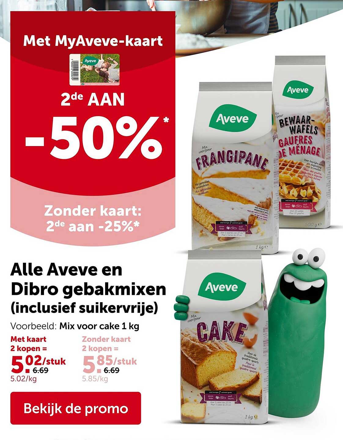 Alle Aveve en Dibro gebakmixen (inclusief suikervrije)