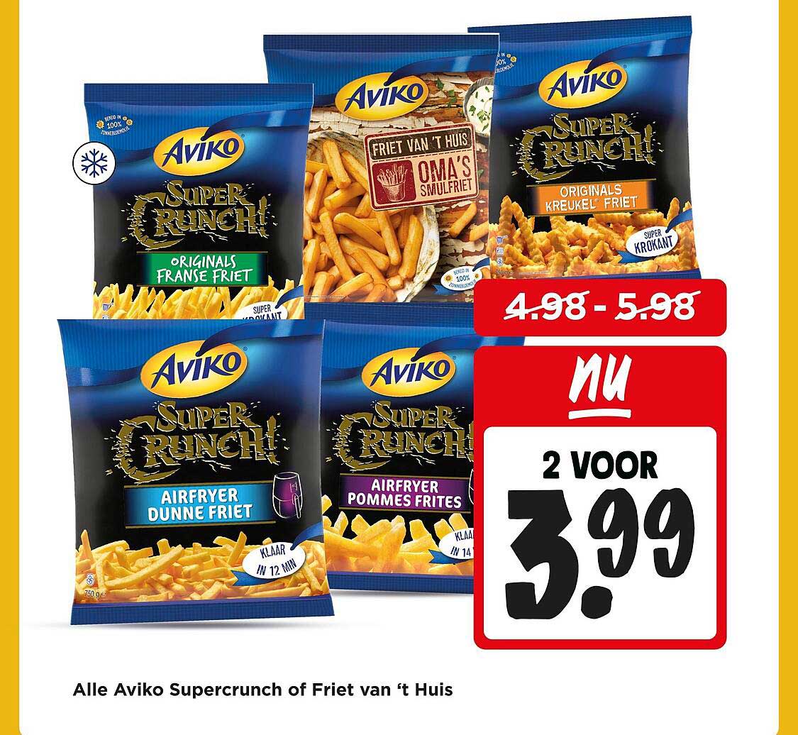 Alle Aviko Supercrunch of Friet van ’t Huis