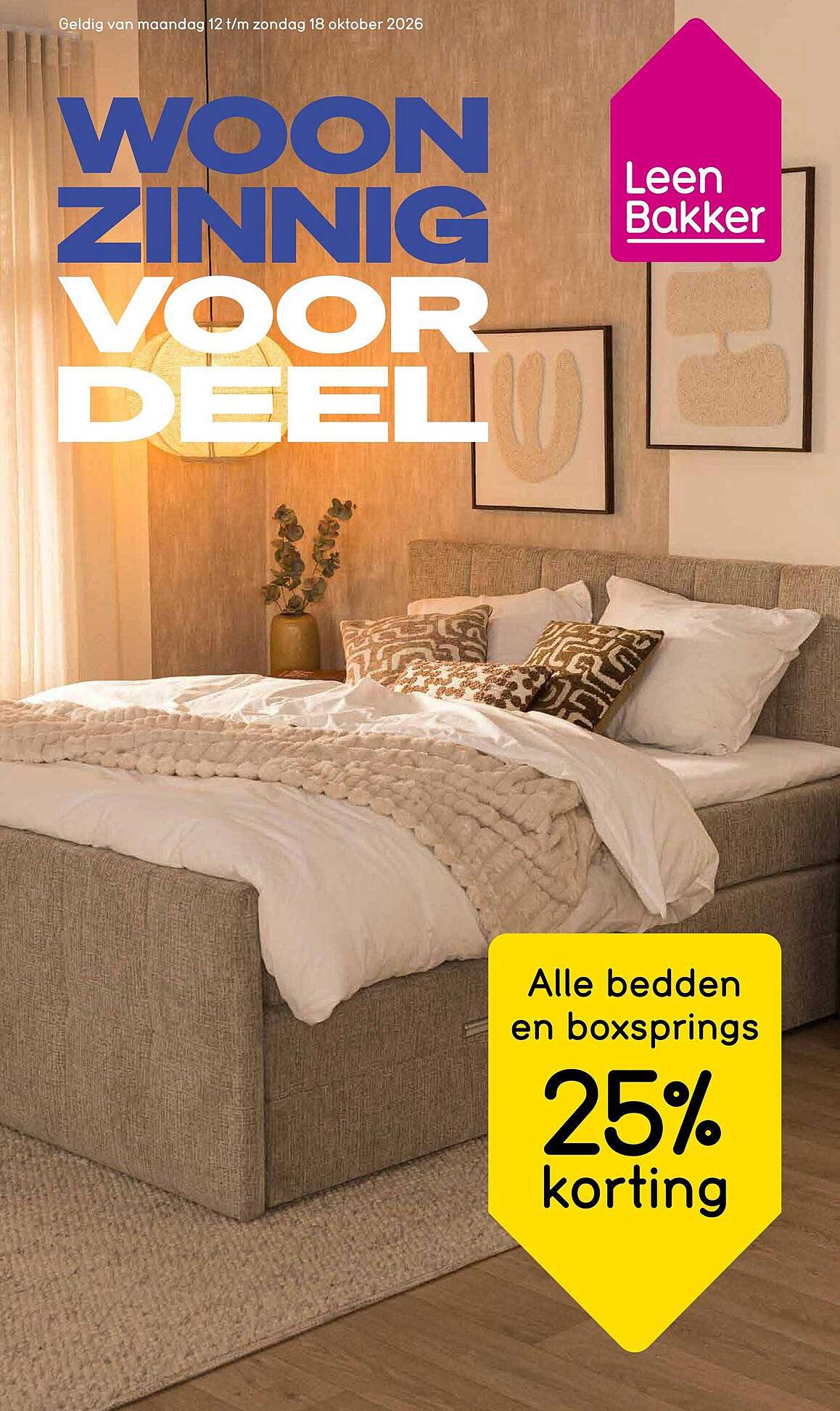 Alle bedden en boxsprings 25% korting