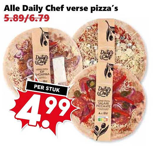 Alle Daily Chef verse pizza’s